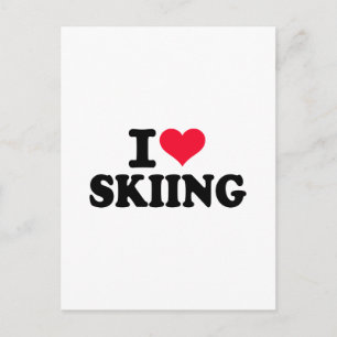 Carte Postale J'aime Ski