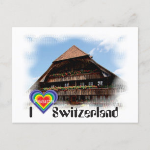 Carte Postale J'aime Suisse Postkarte