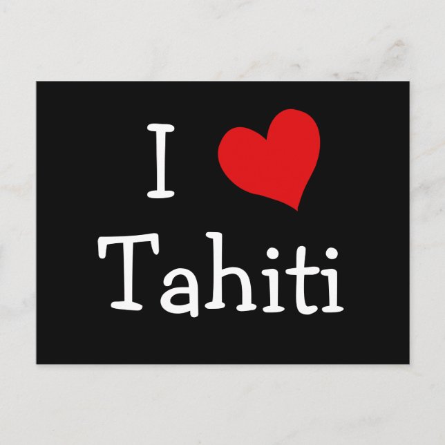 Carte Postale J'aime Tahiti (Devant)