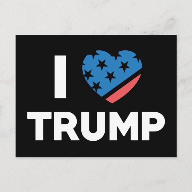 Carte Postale J'aime Trump (Devant)