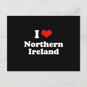 Carte Postale J'aime Tshirt Irlande du Nord