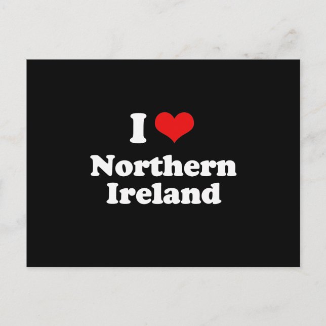 Carte Postale J'aime Tshirt Irlande du Nord (Devant)