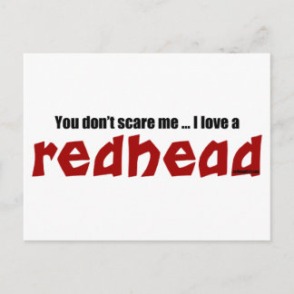 Carte Postale J'aime une rousse