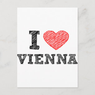 Carte Postale J'aime Vienne