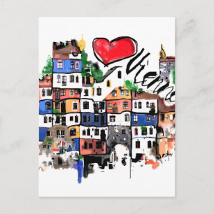 Carte Postale J'aime Vienne