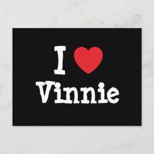 Carte Postale J'aime Vinnie coeur T-shirt