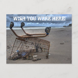 Carte Postale J'aimerais que tu sois ici drôle