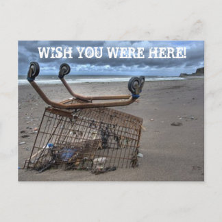 Carte Postale J'aimerais que tu sois ici drôle