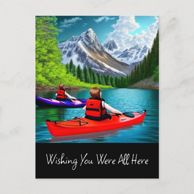 Carte Postale J'Aimerais Que Vous Étiez Tous Là (Devant)