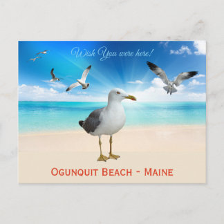 Carte Postale J'aimerais que vous soyez ici ! Ogunquit Beach, Ma