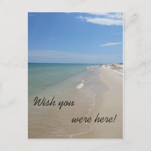 Carte Postale J'aimerais que vous soyez ici sur la scène de plag