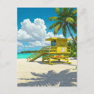 Carte Postale Jamaica Beach Lifeguard Shack