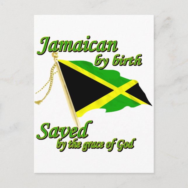 Carte Postale Jamaïcain de naissance sauvé par la grâce de Dieu (Devant)