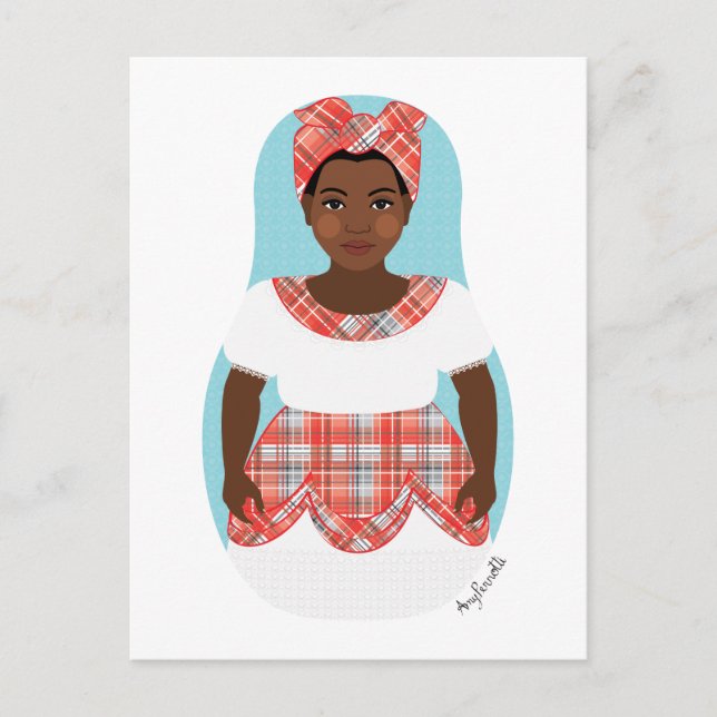 Carte postale jamaïcaine Matryoshka (Devant)