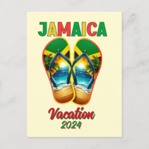 Carte Postale Jamaïque 2024 Vacances Tongs Plage Tropicale 
