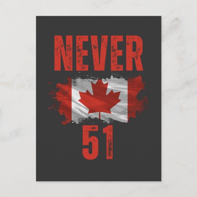 Carte Postale Jamais 51 Le Canada n'est pas à vendre (Devant)