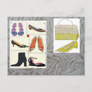 Carte Postale jamais assez de chaussures