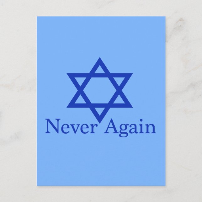 Carte Postale Jamais plus le souvenir de l'Holocauste juif (Devant)
