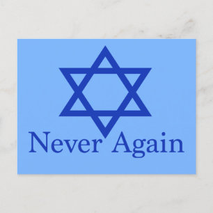 Carte Postale Jamais plus Star of David Holocaust se souvient