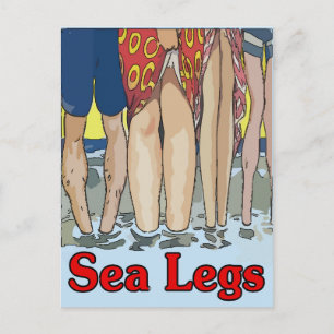 Carte Postale Jambes de mer sur la côte