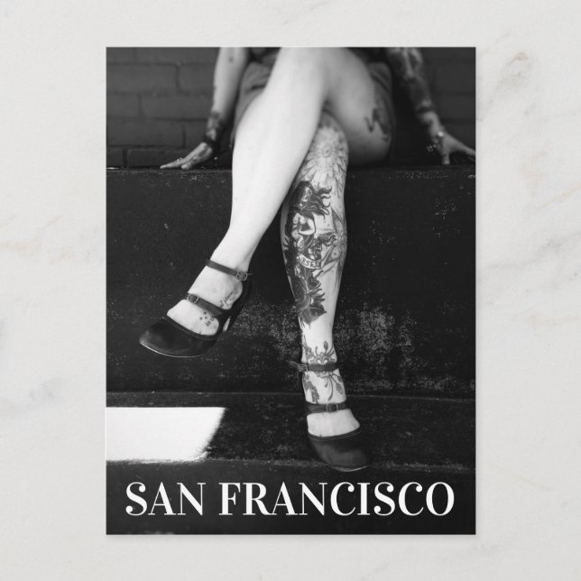 Carte Postale Jambes tatouées - San Francisco Californie (Devant)