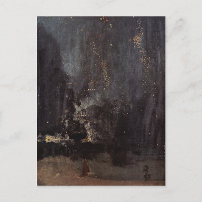 Carte Postale James Abbott McNeill Whistler - Nocturne noir (Devant)