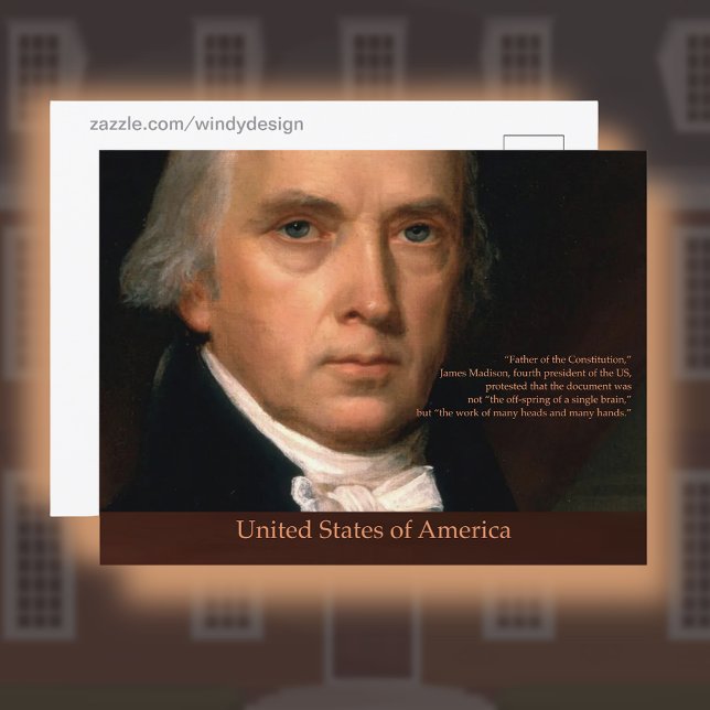 Carte Postale James Madison États-Unis d'Amérique (Créateur téléchargé)