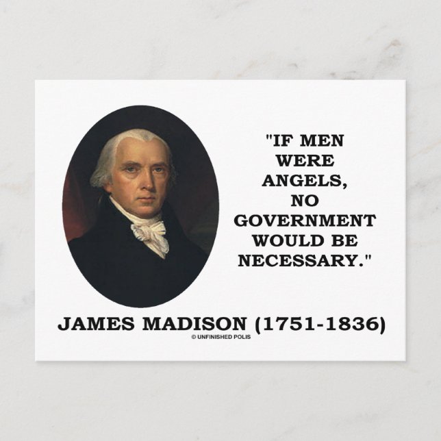 Carte Postale James Madison Si les hommes étaient des anges Aucu (Devant)