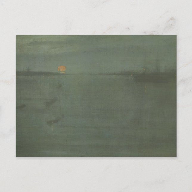 Carte Postale James McNeill Whistler - Nocturne - Bleu et or (Devant)