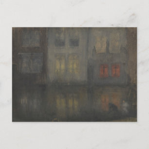 Carte Postale James McNeill Whistler - Nocturne - Noir et Rouge