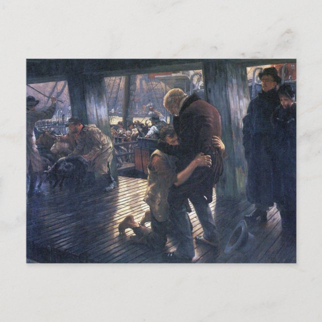 Carte Postale James Tissot - Le Fils Prodigue dans la vie modern (Devant)