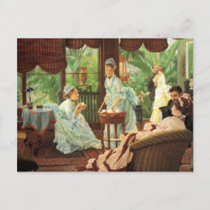 Carte Postale James Tissot Victorian Tea Party Note Card