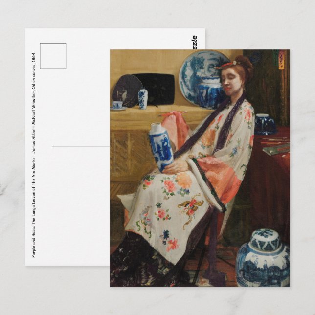 Carte Postale James Whistler - Le Lange Leizen des Six Marks (Devant / Derrière)