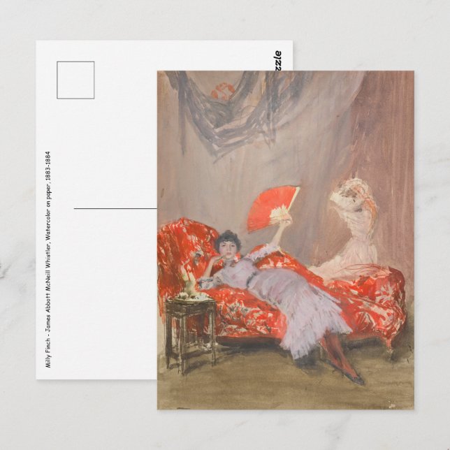 Carte Postale James Whistler - Milly Finch (Devant / Derrière)