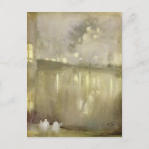 Carte Postale James Whistler : Nocturne Gris et or - Canal