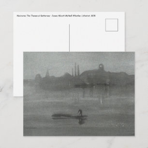 Carte Postale James Whistler - Nocturne : La Tamise à Battersea