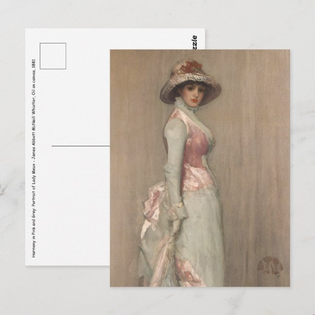 Carte Postale James Whistler - Portrait de Lady Meux (Devant / Derrière)