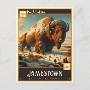 Carte Postale Jamestown, Dakota du Nord   VINTAGE