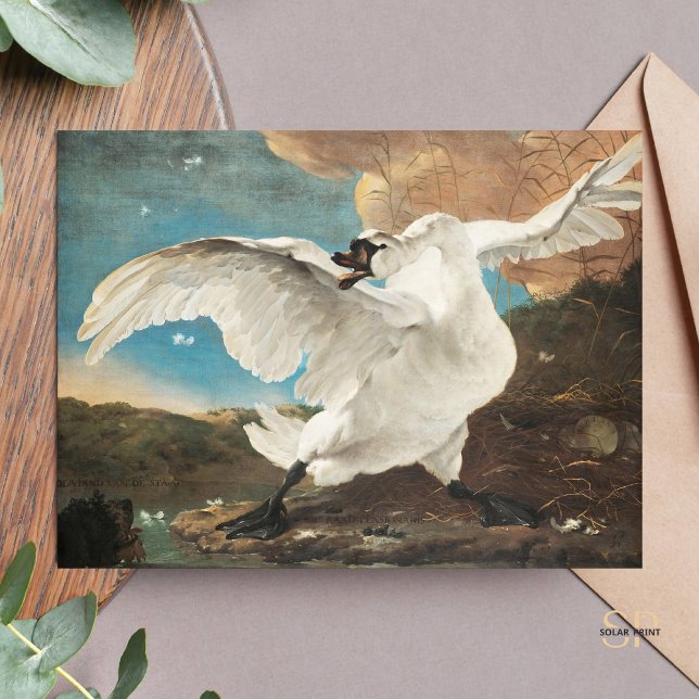 Carte Postale Jan Asselijn Le Prin De Peinture De Cygne Menacé (Créateur téléchargé)
