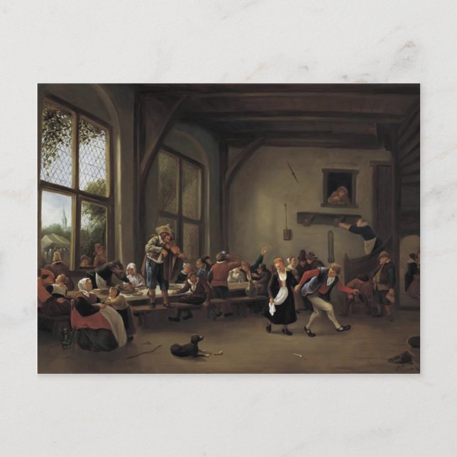 Carte Postale Jan Steen - Mariage campagnard (Devant)