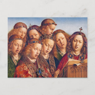 Carte Postale Jan van Eyck Chanter des anges Gand Retable
