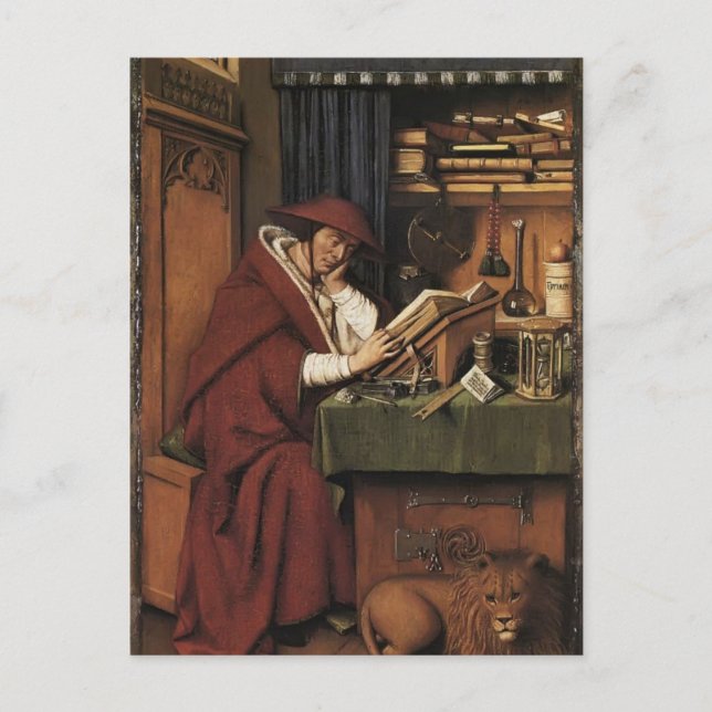 Carte Postale Jan van Eyck - St. Jérôme dans son étude (Devant)