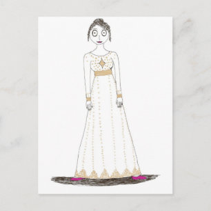Carte Postale Jane Austen Déplaisant Gold