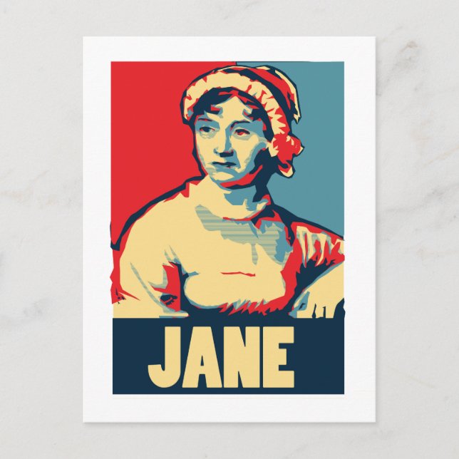 Carte Postale Jane Austen Obama (Devant)