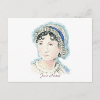 Carte Postale Jane Austen Portrait par Alice Flynn