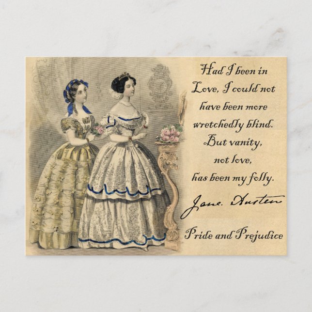 Carte Postale Jane Austen : Vanity (Devant)