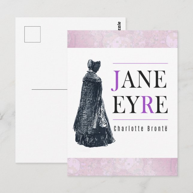 Carte Postale jane eyre, charlotte bronte, soeurs en bronte, boo (Devant / Derrière)