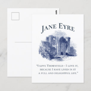 Carte Postale Jane Eyre - I Love Thornfield - Château