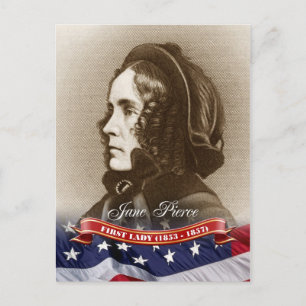 Carte Postale Jane Pierce, Première Dame des Etats-Unis