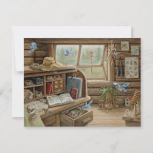 Carte Postale Janet Kruskamp Peinture Bureau des oiseaux
